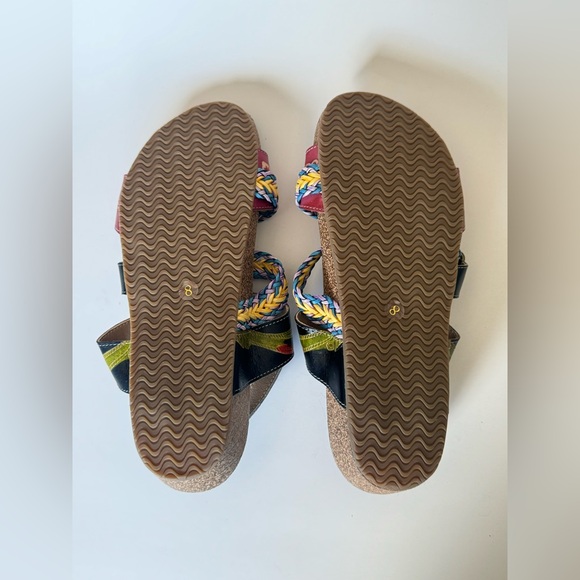 Elite Multi-Color Leather Sandals Size 8 - Picture 13 of 13